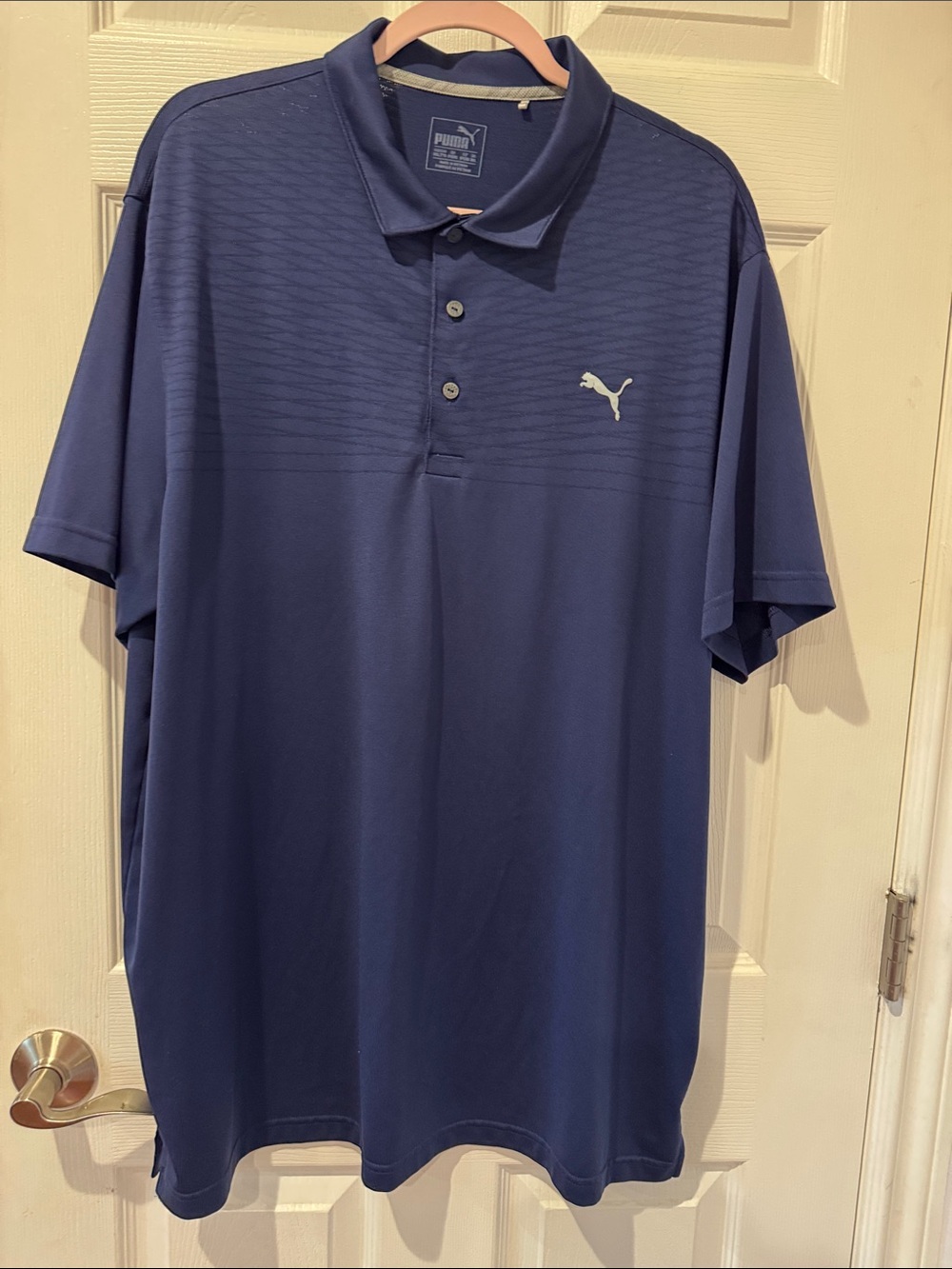 Puma Men's Navy Blue Polo with Logo size XXL
